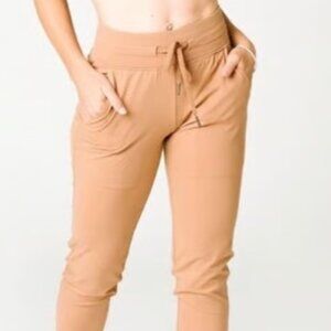 Zyia Active Ascend High Waist Joggers in Camel Size L